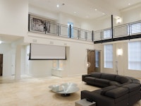 Projection Screen in Living Room
